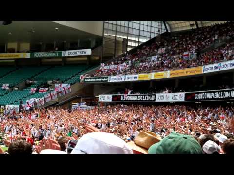 Ashes 2010/2011 - Sydney Cricket Ground - Day 5 - Barmy Army Mitchell Johnson Song