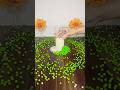 Un-spilling white and green pearl beads 🟢⚪️ (ASMR) #satisfying