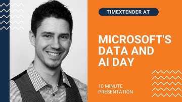 TimeXtender 10 Minute Presentation at Microsoft