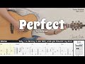 Perfect  ed sheeran  fingerstyle guitar  tab  chords  lyrics