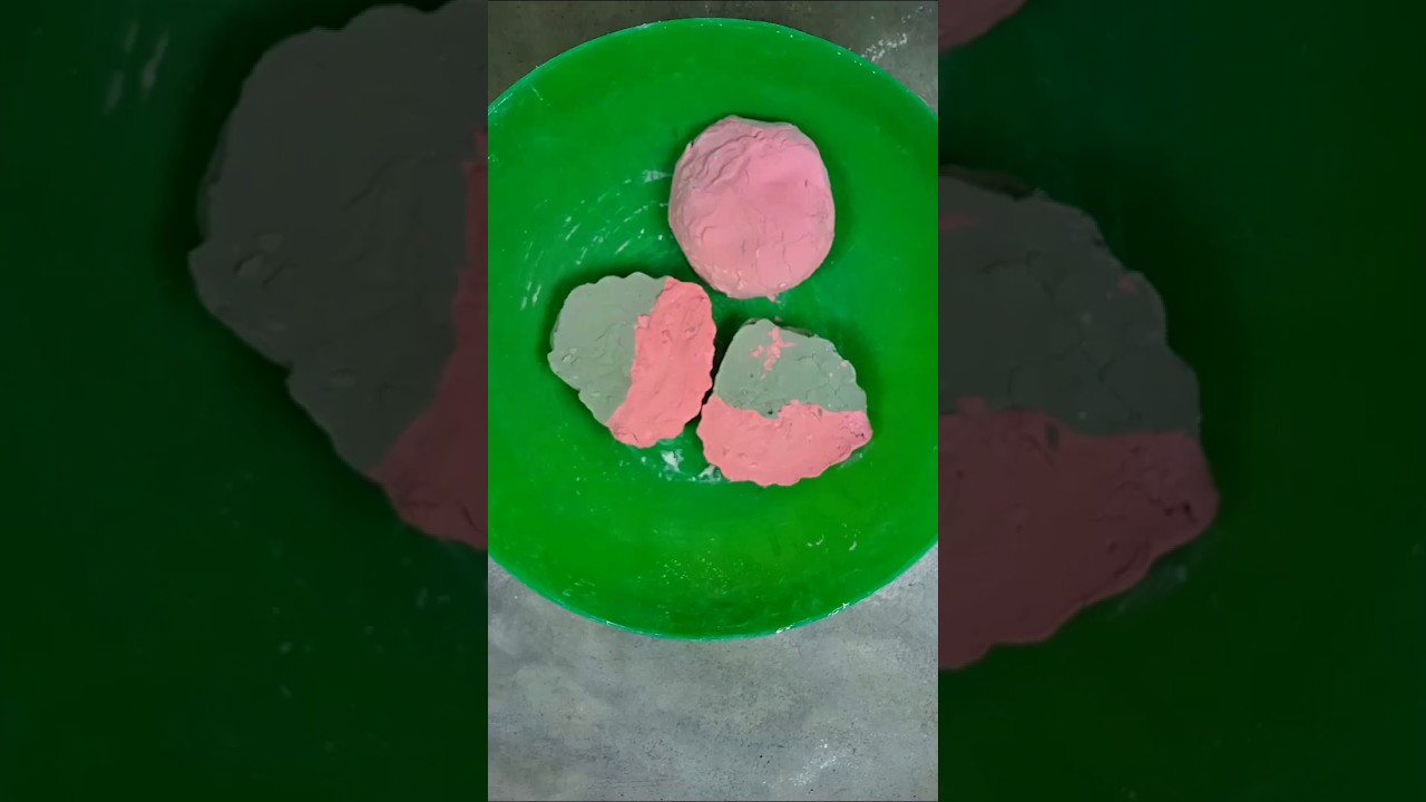 Grey soft + Pink Crunchy Hearts Gymchalk Crushing | 