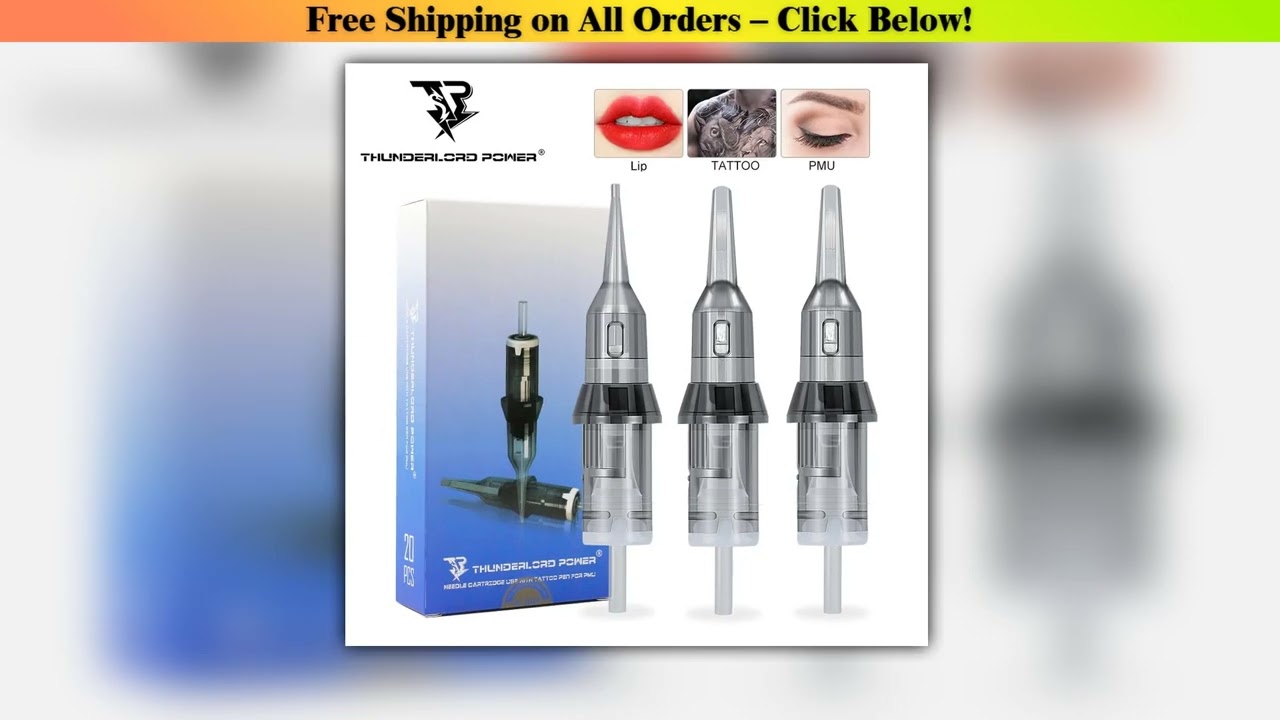 20pcs Permanent Makeup Tattoo Cartridge Needle Permanent Makeup Needles Sterilized for Tattoo Pen M