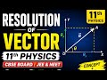 Resolution OF Vector 11th Physics CBSE BOARD JEE &amp; NEET