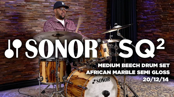 Sonor SQ2 Series Medium Beech Drum Set 20/12/14 - African Marble Semi Gloss (1056385-2)