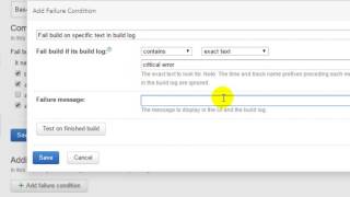 Adding build failure conditions in TeamCity