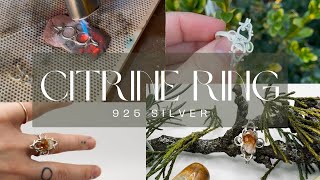 how to make a ring 💍 Citrine and Silver