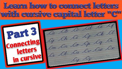 How to connect/join letters with the cursive capital letter