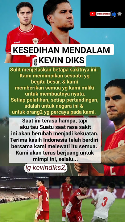 Kevin diks sedih Timnas gagal ke piala dunia #shorts