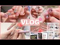 ENG) 네일브이로그 | Nail Vlog (구독자 이벤트,Subscriber Giveaway,파우더네일,풀스톤,새틴파우더,Powder Nails,Full Crystal Nail)