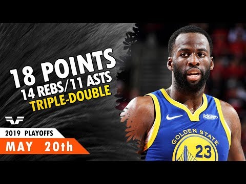 Draymond Green Triple-Double - WCF Game 4 - 2019 Playoffs vs Blazers - 18 Pts, 14 Rebs, 11 Asts
