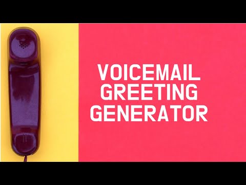 Voicemail Greeting Generator - video from Narakeet