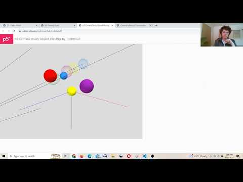 p5js (WEBGL) Mouse Selection with Ray Casting