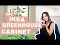 Building a diy ikea greenhouse cabinet  vlog  ikea hack  home decor  motherhood