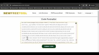 Effortless Code Cleanup With Newfreetool.com Code Beautifier