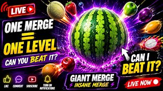 🔴 LIVE NOW | ONE MERGE = ONE LEVEL 😱🍉 | CAN I BEAT THE GIANT? screenshot 2