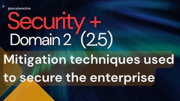 🔒Security+ SY0-701 | Mitigation techniques used to secure enterprise | Domain 2 | Section 2.5