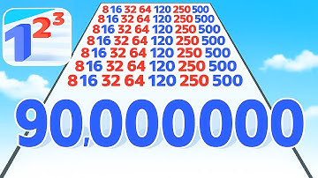 New Satisfying Mobile Games Number Run Top TikTok Gameplay (Android, iOS) Walkthrough All Levels