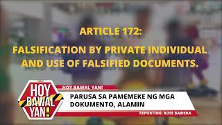 Parusa sa mga pamemeke ng mga documento, alamin!