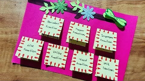 Types Of Fractions Maths / Fraction Maths Project /Maths Working Model / Types Of Fractions Project