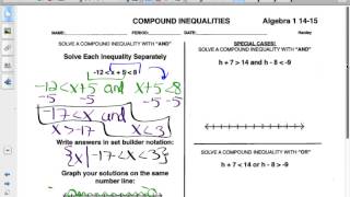 Compound Inequalities (Special Cases)