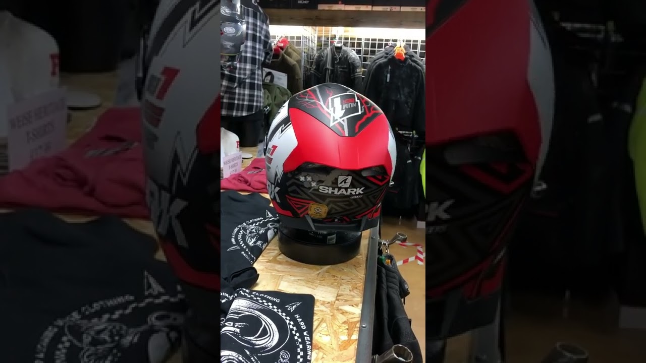 SHARK SKWAL 2 NOXXYS MAT KRS WHITE LED HELMET AT MOTORCYCLE ESSENTIALS