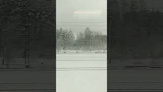 Первый снег в 2023 г. Варшава - Катовице