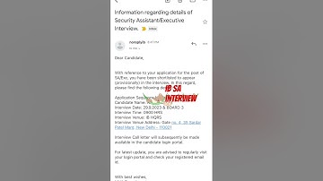 IB SA interview #intelligencebureau #govtjobs #interviewtips #delhi #interview-preparation #email