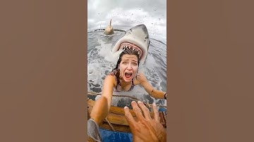 She Begged Him to Save Her… Shark Attack Gone Wrong 😱 #pov #attack #ai