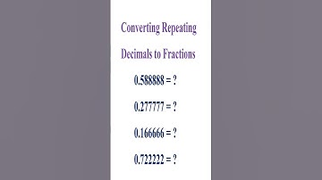 Convert Repeating Decimals to Fractions Easily! Step-by-Step Guide #infomaths9774   #mathstricks