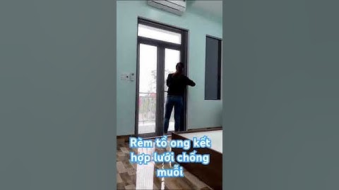 Rèm tổ ong Quang Minh kết hợp lưới chống muỗi #cửalướichốngmuỗi #remnganlanh