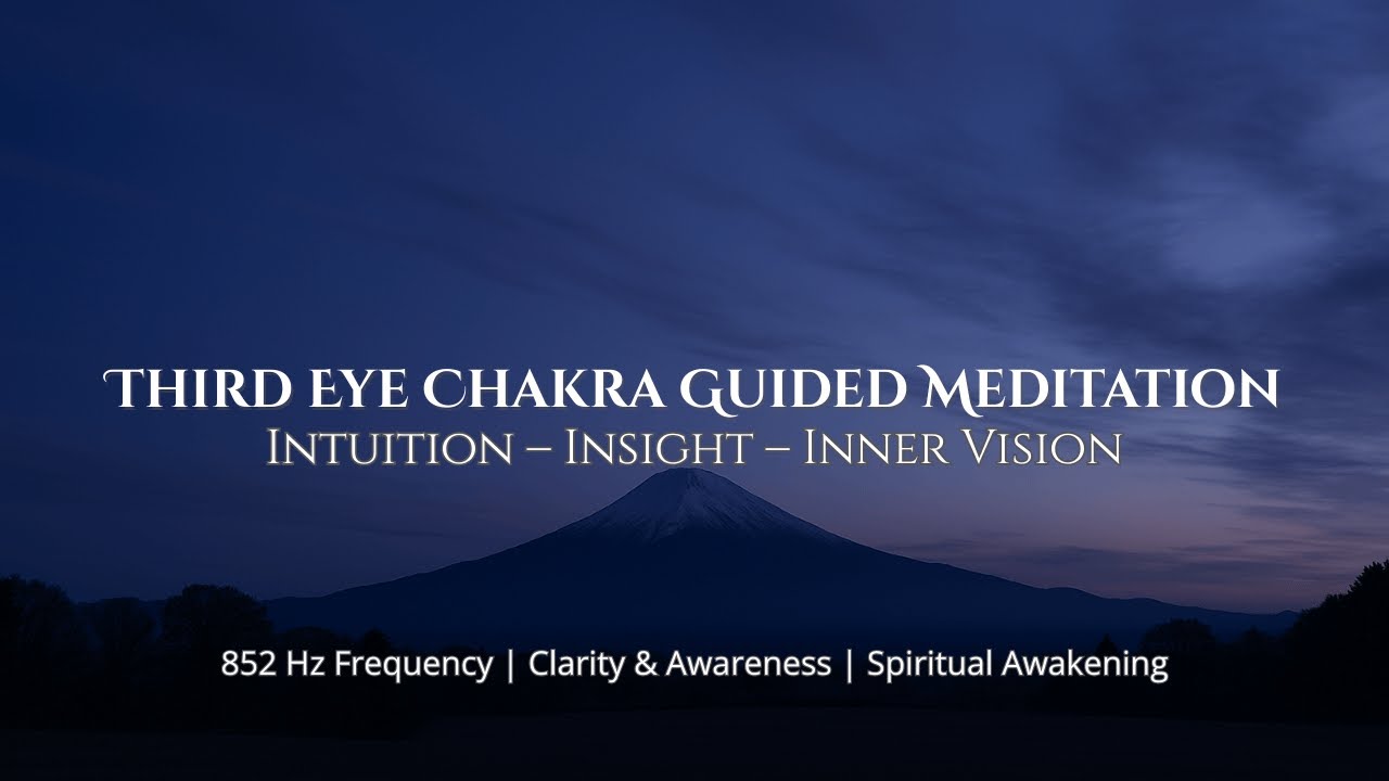 Third Eye Chakra Guided Meditation Intuition & Insight with 852 Hz ...