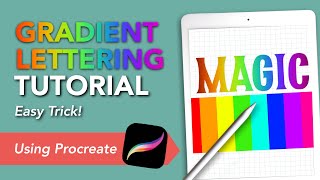 How to Do Gradient Lettering | How to Use Procreate #shorts