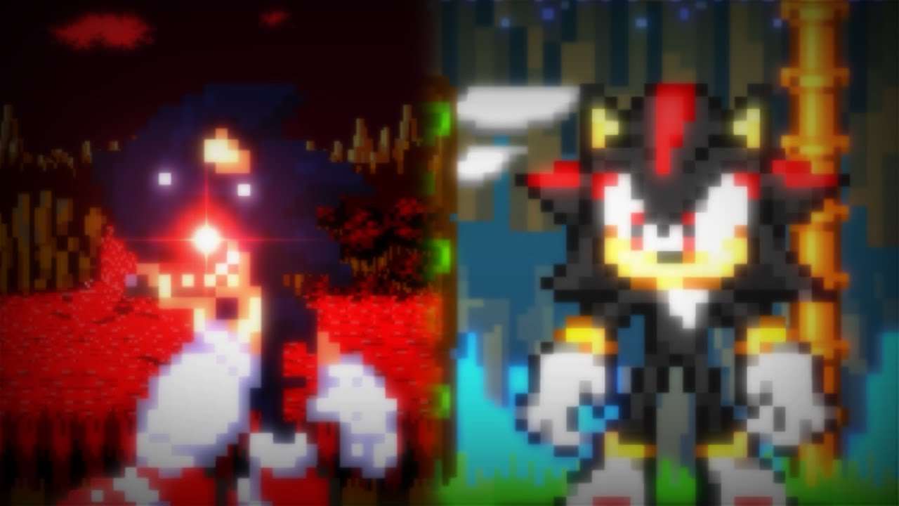 Sonic.Exe (Dedgrafic)VS Shadow #exeinvasioncollab - YouTube