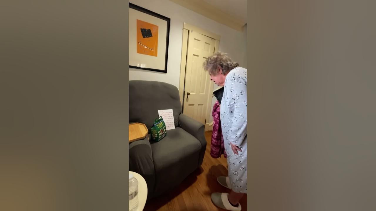 Having fun with Granny. The elf on the shelf is gone, now it’s Cox in a Box, just call him Coxxy