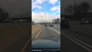 Idiot tries to sneak into the HOV lane without checking his mirrors.#shorts