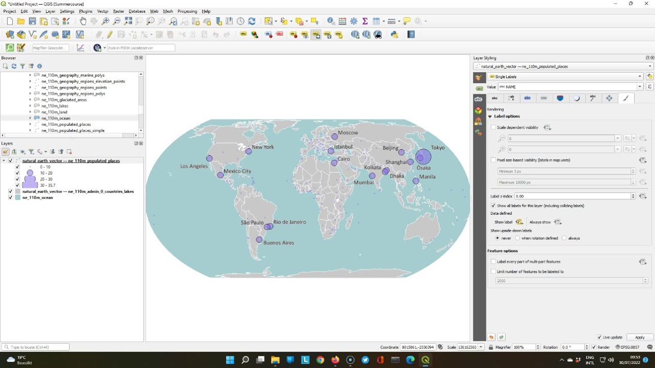 Symbolizing Point Data with Circles of Varying Size in QGIS - YouTube