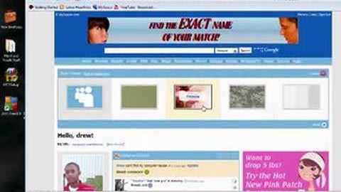 Changing your myspace page theme