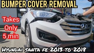 How to remove the Bumper - Hyundai Santa Fe 2013 to 2018