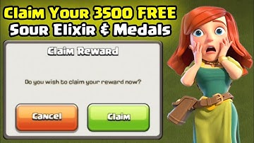 FREE!! 3500 Sour Elixir & Medals Clash of Clans Mashup Madness Event!! Claim It Now