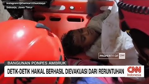 Detik-Detik Santri Haikal Berhasil Dievakuasi Dari Reruntuhan