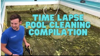 Satisfying timelapse pool cleaning compilation