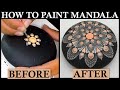 How to Mandala Dot Painting - Mandalas With Acrylic Paint Dotting Artist Tutorial #mandala #mandalas