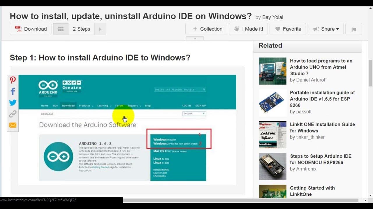 How to install, update, uninstall Arduino IDE on Windows? - YouTube