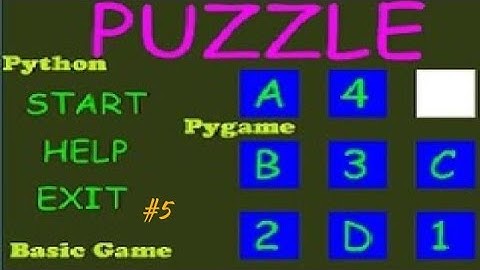 Puzzle game in python || Develop Games