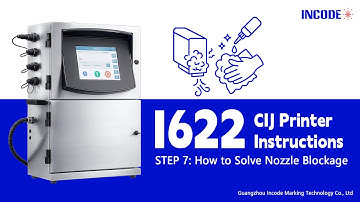 INCODE I622 CIJ Printer Instructions — Step 7: How to Solve Nozzle Blockage