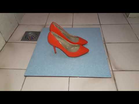 These patent red high heels will burn