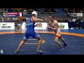 1/4 GR - 67 kg: E. TASMURADOV (UZB) v. M. THORESEN (NOR)