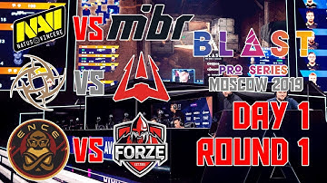 BLAST Pro Series Moscow 2019 - Day 1 Round 1 | CSGO - BEST MOMENTS