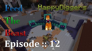 Minecraft Feed The Beast - E12 - Quarry with storage system