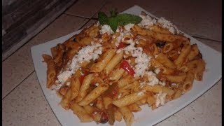 تحضير اشهى معكرونة اطالية بصلصة لديدة جدا #PASTA